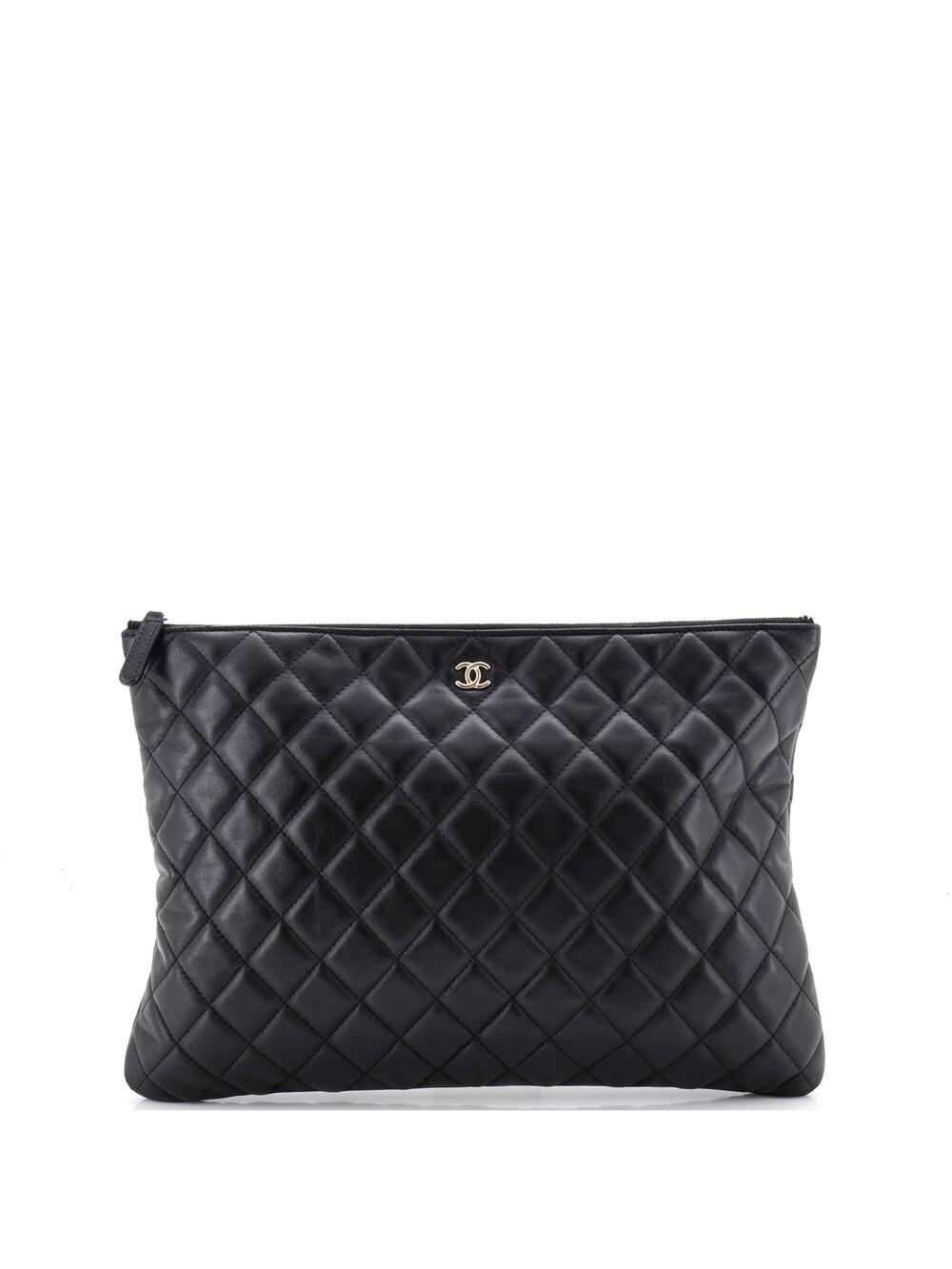 Chanel O Case Clutch Quilted Lambskin #340682C14B